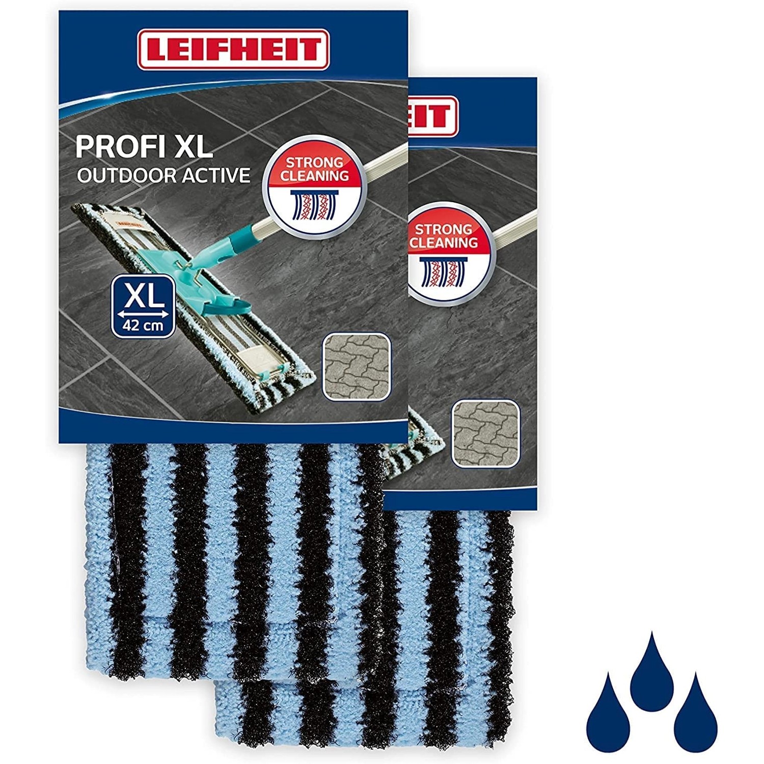 Leifheit 2er Set Wischbezug Profi XL 42cm Bezug Außenbereich Leifheit 2er Set Wischbezug Profi XL 42cm Bezug Außenbereich von Leifheit