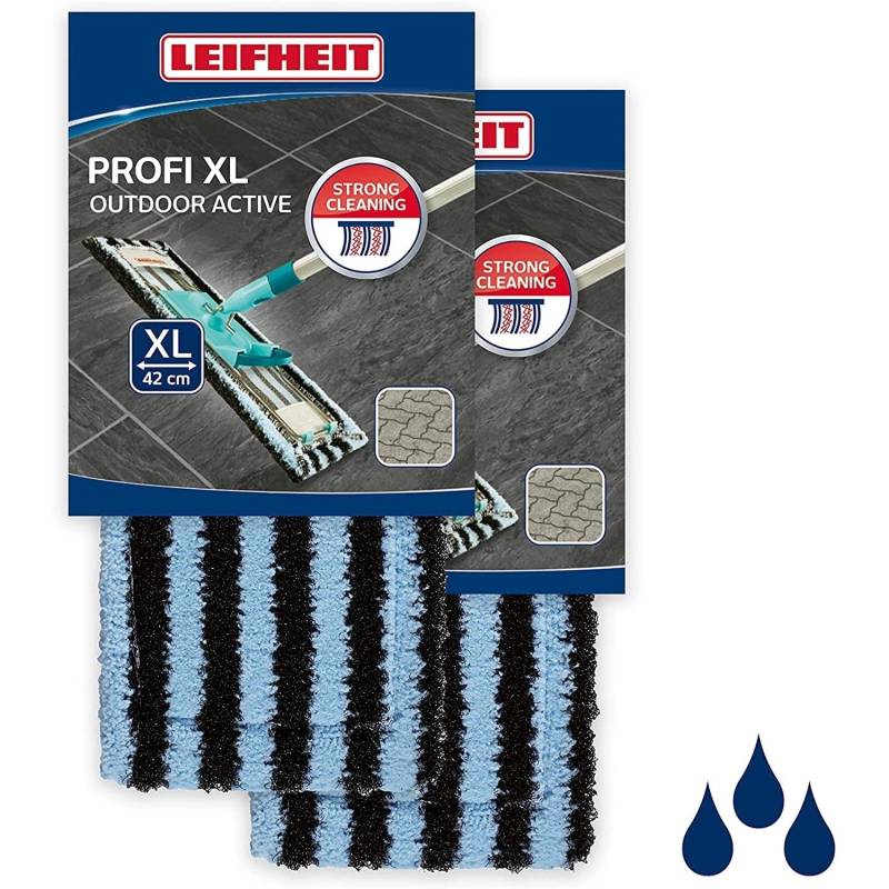 Leifheit 2er Set Wischbezug Profi XL 42cm Bezug Außenbereich von Leifheit