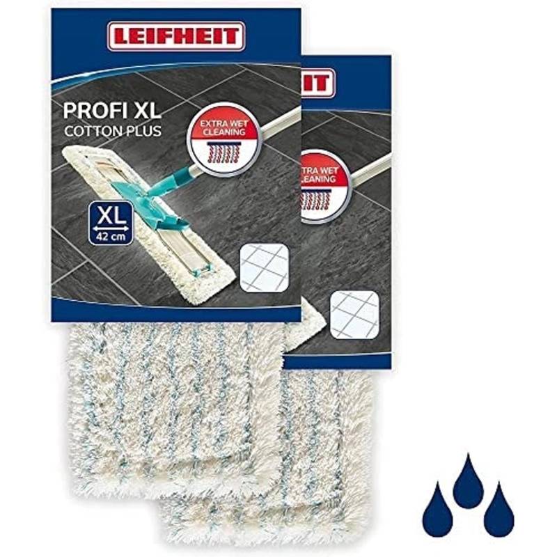 Leifheit 2er Set Wischbezug Profi XL 42cm Bezug Fliesen & Steinböden von Leifheit
