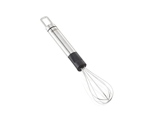 Leifheit Schneebesen 21 cm ProLine-Serie Mini, Rührbesen aus rostfreiem Edelstahl, hochwertiges Design, Rührstab mit ovalem Griff für angenehme Handhabung und praktischer Aufhängeöse, Schaumschläger von Leifheit