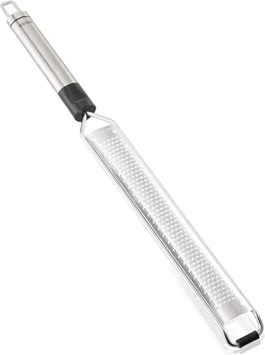Leifheit Microcut Reibe fein, Microcut steht für extra scharfe und langlebige Klingen, rostfreier Edelstahl, Zester Reibe in edlem Design optimal zum Servieren, Raspel, Hobel von Leifheit