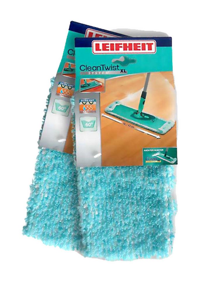 Leifheit 52016 Clean Twist System Evo XL Wischbezug extra soft 2er-Pack Wischbezug von Leifheit