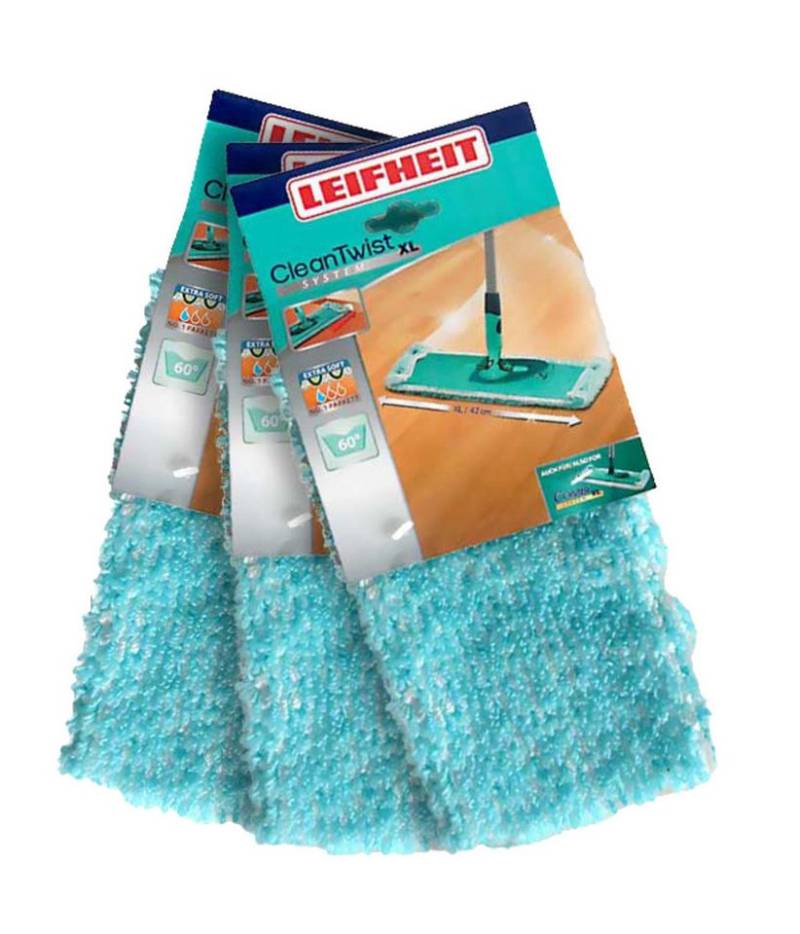 Leifheit 52016 Clean Twist System Evo XL Wischbezug extra soft 3er-Pack Wischbezug von Leifheit