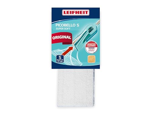 Leifheit Original Wischpad Picobello S super Soft für hochempfindliche Böden, Leifheit Wischbezug mit spezieller Faserzusammensetzung, 27 cm breiter Wischbezug von Leifheit