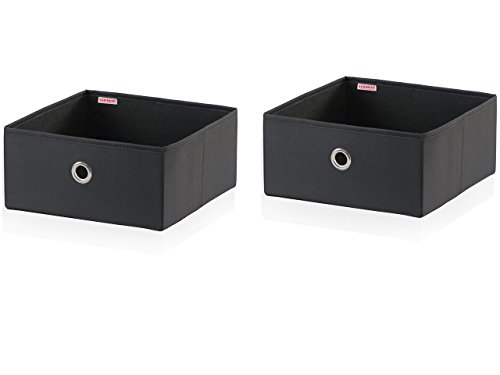Leifheit Box, klein, 2er Set, Baumwolle, schwarz, 27.5 x 28 x 13 cm, 2-Einheiten Leifheit Box, klein, 2er Set, Baumwolle, schwarz, 27.5 x 28 x 13 cm, 2-Einheiten von Leifheit