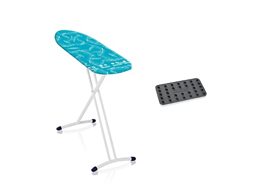 Leifheit Bügelbrett AirBoard L Solid Shoulder mit spezieller Schulterpassform, Bügeltisch für Dampfbügeleisen inkl. Silikon Bügeleisenablage, Bügelbrettbezug mit Zwei-Seiten-Bügeleffekt von Leifheit