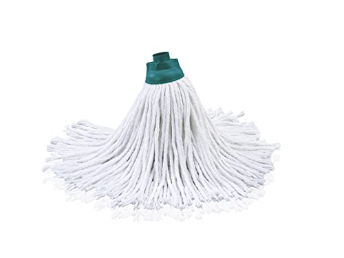 Leifheit Ersatzkopf Classic Mop Cotton, für hartnäckige Flecken auf Fliesen und Steinböden, extra hohe Wasseraufnahme und Abgabe, saugfähige Baumwolle, waschbar bei 60°C, flexible Mopkopf-Streifen von Leifheit