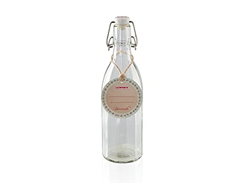 Leifheit Flasche Facette 500ml, Einmachflasche mit Bügelverschluss, Glasflasche ideal für Selbstgemachtes, Öle und Essig, Likörflasche, Bügelflasche, spülmaschinengeeignet, made in germany von Leifheit