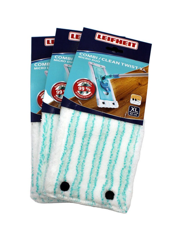 Leifheit Leifheit 52017 Clean Twist micro duo XL Wischbezug 3er-Pack Wischbezug von Leifheit