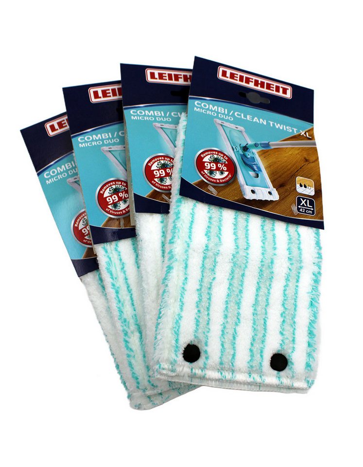 Leifheit Leifheit 52017 Clean Twist micro duo XL Wischbezug 4er-Pack Wischbezug Leifheit Leifheit 52017 Clean Twist micro duo XL Wischbezug 4er-Pack Wischbezug von Leifheit