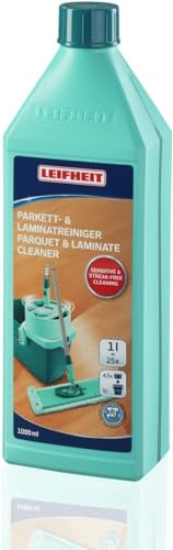 Leifheit Parkett/Laminatreiniger 1000 ml Konzentrat, Parkettpflege ohne Schlieren und Wasserrückstände, schonender Parkettreiniger mit Fugenschutz von Leifheit