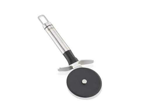 Leifheit Pizzaschneider NylonSterling-Serie, Pizzaroller aus Edelstahl mit Nylonrad, Schneiden ohne Kratzer, Pizza cutter mit ovaler Griffform, Fingerschutz und praktischer Aufhängeöse, silber von Leifheit