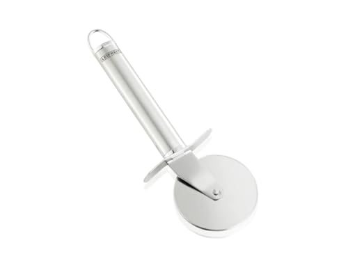 Leifheit Pizzaschneider Sterling, Pizzaroller aus hochwertigem Edelstahl, Pizza cutter mit ovaler Griffform für angenehme Handhabung, mit Fingerschutz und praktischer Aufhängeöse, silber von Leifheit