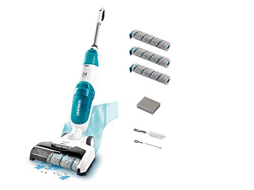 Leifheit Set Saugwischer Regulus Aqua PowerVac inkl. Zubehör, saugen und wischen, leichter Nasssauger mit leistungsstarken 24V, kabelloser Waschsauger mit 22min Akku-Laufzeit und Standfunktion von Leifheit