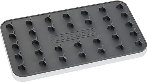 Leifheit Silikon Bügelunterlage, rutschfeste Bügeleisenablage, hitzebeständige bis 250°C, Bügeleisen Unterlage 25,5x14cm, zum kurzfristigen Abstellen des Bügeleisens, pflegeleichte Silikonablage von Leifheit