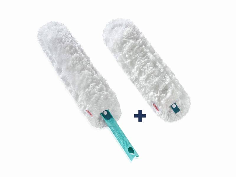 Leifheit Staubwischer Staubwedel SUPERDUSTER XL mit Ersatzbezug (3-St), waschbar, Mikrofaser, bindet Staub sicher auf großer Fläche von Leifheit