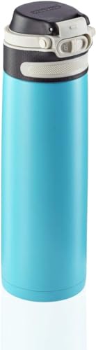 Leifheit Thermobecher Flip 600ml, Kaffeebecher 100% dicht, praktisches Öffnen mit einer Hand, Trinkbecher to go mit Filter für Wasser mit Obststücken, hält Getränke bis zu 6 Stunden heiß, blau, 3276, Wasserblau Leifheit Thermobecher Flip 600ml, Kaffeebecher 100% dicht, praktisches Öffnen mit einer Hand, Trinkbecher to go mit Filter für Wasser mit Obststücken, hält Getränke bis zu 6 Stunden heiß, blau, 3276, Wasserblau von Leifheit