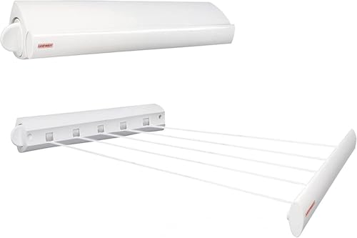 Leifheit Wandtrockner Rollfix 210 Longline, 21m Wäscheleine für 2 Waschmaschinenladungen, ausziehbarer Wäscheständer, platzsparender Trockner, Wäschereck mit Wandmontage Leifheit Wandtrockner Rollfix 210 Longline, 21m Wäscheleine für 2 Waschmaschinenladungen, ausziehbarer Wäscheständer, platzsparender Trockner, Wäschereck mit Wandmontage von Leifheit