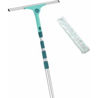 Leifheit Wasserabzieher "Set Window Slider XL micro duo Telescope 4 m" mit Wischbezug von Leifheit