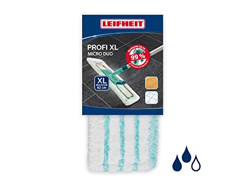 Leifheit Wischbezug Profi micro duo, für alle Bodenarten, Bodenwischer Ersatzbezug für ideale Schmutzaufnahme dank 2-Faser-System, Mikrofaser Wischbezug ideal für Fliesen und Laminat Leifheit Wischbezug Profi micro duo, für alle Bodenarten, Bodenwischer Ersatzbezug für ideale Schmutzaufnahme dank 2-Faser-System, Mikrofaser Wischbezug ideal für Fliesen und Laminat von Leifheit