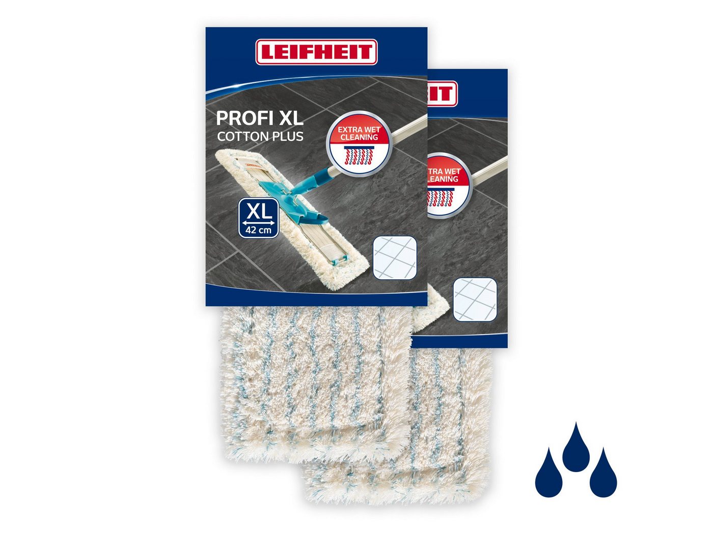 Leifheit Bundle Wischbezug Profi XL cotton plus (2er Set) Wischbezug von Leifheit