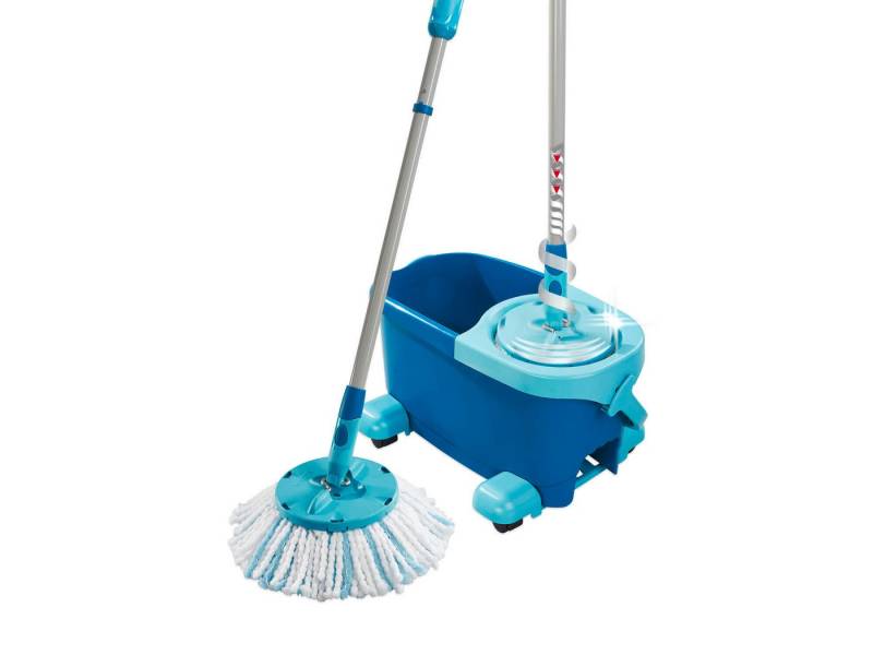 Leifheit Wischmopp Set CLEAN TWIST Disc Mop Ergo Mobile, Drill-Stiel-Mechanik, 360° Kardan-Gelenk von Leifheit