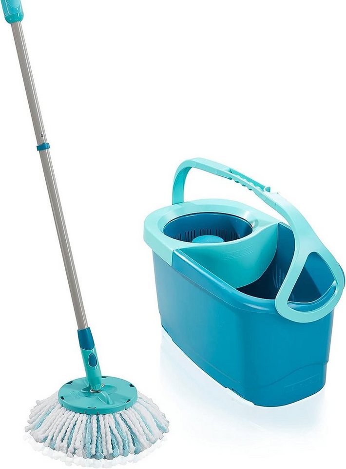 Leifheit Wischmopp Set Clean Twist Disc Mop Ergo 2.0, Bodenwischer mit Mikrofaser Bezug von Leifheit