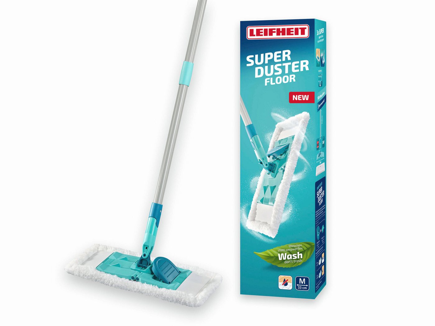 Leifheit Wischmopp Staubwischer SUPERDUSTER Floor, langlebig, waschbar, kompatibel mit Größe M Wischer Leifheit Wischmopp Staubwischer SUPERDUSTER Floor, langlebig, waschbar, kompatibel mit Größe M Wischer von Leifheit