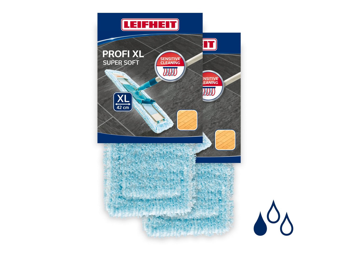 Leifheit Wischbezug Profi XL super soft 2er Set Wischbezug von Leifheit