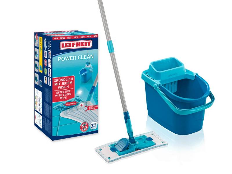 Leifheit Wischmopp Set POWER CLEAN, Arbeitslänge 148cm, waschbarer Bezug, Wischbreite 33cm Leifheit Wischmopp Set POWER CLEAN, Arbeitslänge 148cm, waschbarer Bezug, Wischbreite 33cm von Leifheit