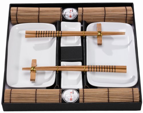 Tischgeschirr Japan Sushi Set, braun f. 2 Personen, Natur von Leifheit