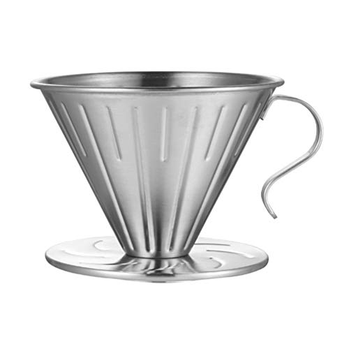 Leikar Edelstahl-Filterbecher, Kaffeefilter, wiederverwendbarer Kaffee-Tropfer, Kaffeefilterhalter von Leikar