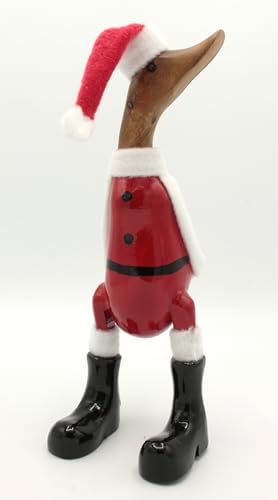 Leikor Christmas Ente 27 cm Holz Weihnachten Deko Laufente von Leikor