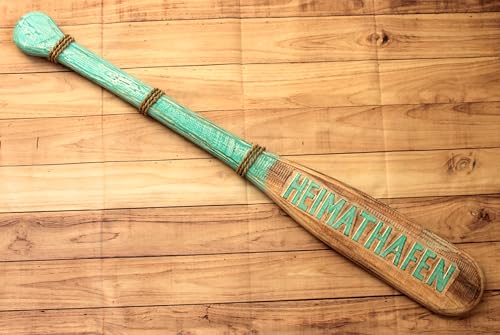 Leikor Deko Paddel Holz Heimathafen 100 cm Türkis von Leikor