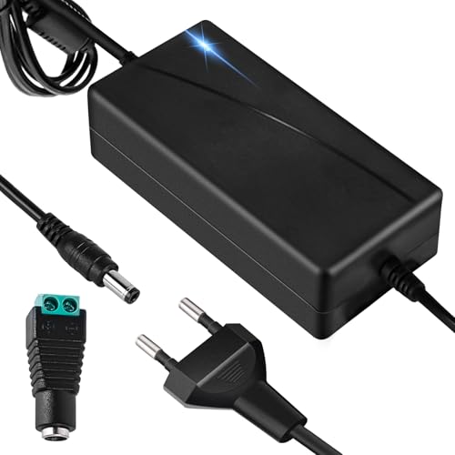 12V 5A Netzteil Adapter: 12V 5A 60W Netzteil Adapter Eurostecker Universal AC/DC Netzadapter für LED Lichtstreifen CCTV Kamera Router Laptop(Schwarz) von Leikurvo