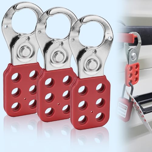 3 Pcs Lock Out Haspe 25mm 1'' Verriegelungshaspe 6 Löcher Aluminium Lock Out Haspe Sicherheitsschloss Safety Locking Hasp für Arbeitssicherheits-Haspe für Chemische Industrie Elektrische Energie 3 Pcs Lock Out Haspe 25mm 1'' Verriegelungshaspe 6 Löcher Aluminium Lock Out Haspe Sicherheitsschloss Safety Locking Hasp für Arbeitssicherheits-Haspe für Chemische Industrie Elektrische Energie von Leikurvo