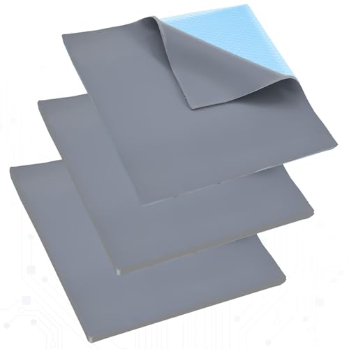 3er-Pack 12,8 W/mK Wärmeleitpads, 100 x 100 x 0,5 mm/1 mm/1,5 mm Silikon Thermal Pads, Performance Thermal Pad Wiederverwendbar Wärmeleitend Silikon Pad für PC-Laptop-Kühlkörper, CPU, GPU, Kühler 3er-Pack 12,8 W/mK Wärmeleitpads, 100 x 100 x 0,5 mm/1 mm/1,5 mm Silikon Thermal Pads, Performance Thermal Pad Wiederverwendbar Wärmeleitend Silikon Pad für PC-Laptop-Kühlkörper, CPU, GPU, Kühler von Leikurvo