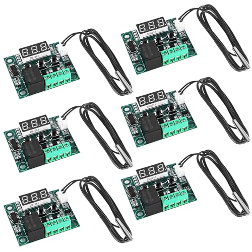 6 Stück W1209 DC 12V LED Digital Thermostat Temperaturregler Modul Temperature Controller, -50-110°C Temp Steuerschalter Modul Bord mit Wasserdichte Sensor Sonde, Heizen/Kühlen 6 Stück W1209 DC 12V LED Digital Thermostat Temperaturregler Modul Temperature Controller, -50-110°C Temp Steuerschalter Modul Bord mit Wasserdichte Sensor Sonde, Heizen/Kühlen von Leikurvo