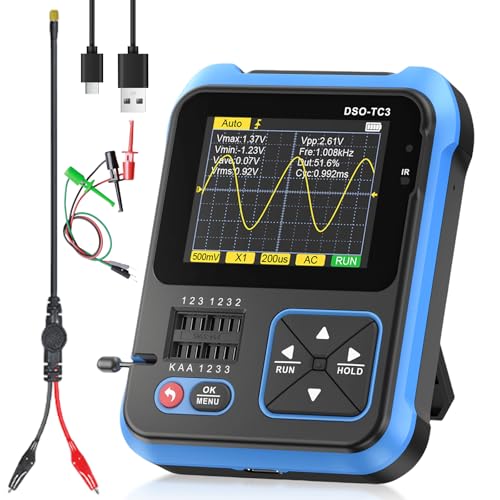 DSO-TC3 Oszilloskop, 3 in 1 Digitales Handoszilloskop Multimeter Tragbares Transistortester Oszilloskope Signalgenerator 500kHz Bandbreite, ESR-Tester LCR-Widerstands-Zähler mit 2.4'' Tft Display DSO-TC3 Oszilloskop, 3 in 1 Digitales Handoszilloskop Multimeter Tragbares Transistortester Oszilloskope Signalgenerator 500kHz Bandbreite, ESR-Tester LCR-Widerstands-Zähler mit 2.4'' Tft Display von Leikurvo