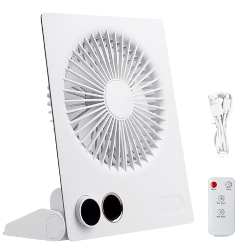 Mini Tischventilator Leise, 4000mAh USB Ventilator 180°Neigung Akku-Ventilator klein mit Fernbedienung & Digitalanzeige, tragbarer Ventilatoren stufenlose Geschwindigkeit für Zuhause Büro Reisen Mini Tischventilator Leise, 4000mAh USB Ventilator 180°Neigung Akku-Ventilator klein mit Fernbedienung & Digitalanzeige, tragbarer Ventilatoren stufenlose Geschwindigkeit für Zuhause Büro Reisen von Leikurvo