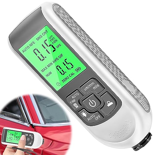 Schichtdickenmessgerät, Lackmessgerät mit Hintergrundbeleuchtung Digitale LCD Anzeige Automatischer Messbereich 0 bis 2000 um geeignet für die Dickenmessung von Beschichtungen und Farben Schichtdickenmessgerät, Lackmessgerät mit Hintergrundbeleuchtung Digitale LCD Anzeige Automatischer Messbereich 0 bis 2000 um geeignet für die Dickenmessung von Beschichtungen und Farben von Leikurvo