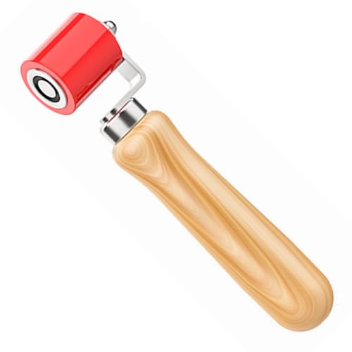 Silikon Andrückrolle, 40 mm Manuelle Andruckrolle Nahtroller Doppelt Gelagerte Andruckrolle Handdruck Roller Hochtemperaturbeständige Andruckrolle Roofing PVC Schweißwerkzeug(Rot) von Leikurvo