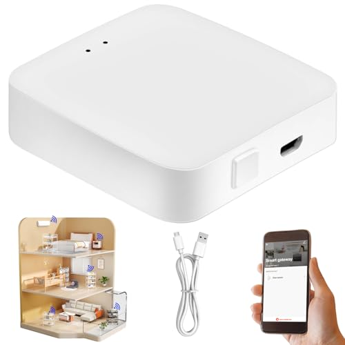 Tuya ZigBee 3.0 Gateway Hub, Funk Intellgenter ZigBee Hub Zigbee Bridge Smart Home-Brücke Tuya/Alexa Remote Control ZigBee Gateway Kontrollzentrum für Home Automation, Sprachsteuerung Tuya ZigBee 3.0 Gateway Hub, Funk Intellgenter ZigBee Hub Zigbee Bridge Smart Home-Brücke Tuya/Alexa Remote Control ZigBee Gateway Kontrollzentrum für Home Automation, Sprachsteuerung von Leikurvo