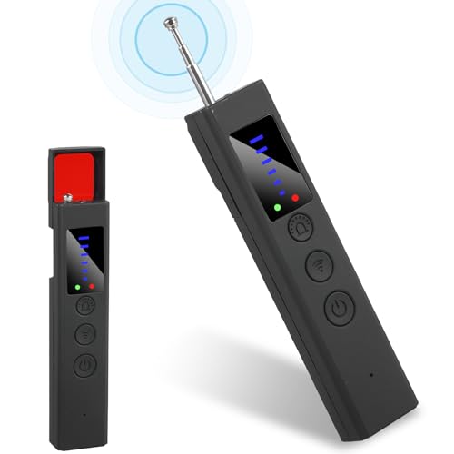 Wanzen Detektor RF Versteckte Kamera Finder, Wanzenfinder Wireless Kameradetektoren Anti Spy Anti-Aufnahme Detektoren GPS Tracker Detektor Signal Finder Abhörgeräte Funkkameras für Büro Reisen Hotel von Leikurvo