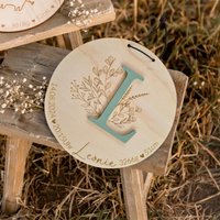 Personalisierbare Geburtsschild Aus Holzdein Unikat Mit Namen Und Geburtsdaten Für Eine Herzliche Begrüßungperfekt Als Geschenk Zur Geburt von LeilaniGeschenke