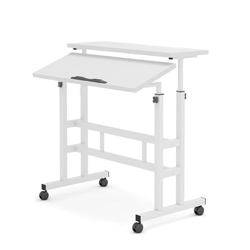 Leilaohu Höhenverstellbar Computertisch Laptoptisch Mit Rollen, Mobiler Schreibtisch PC Tisch Notebooktisch Laptopständer Für Zuhause Und Büro b Leilaohu Höhenverstellbar Computertisch Laptoptisch Mit Rollen, Mobiler Schreibtisch PC Tisch Notebooktisch Laptopständer Für Zuhause Und Büro b von Leilaohu