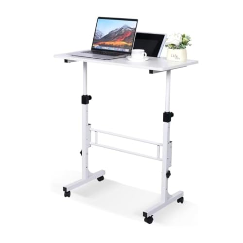 Leilaohu Höhenverstellbarer Schreibtisch Mit Rollen, Steh-Sitz-Tisch Für Homeoffice,Mobiler Computertisch,Weißer Stehschreibtisch,Kompatibel Mit Laufband Walking Pad, 80Cm X 40Cm Höhe 70-110Cm a Leilaohu Höhenverstellbarer Schreibtisch Mit Rollen, Steh-Sitz-Tisch Für Homeoffice,Mobiler Computertisch,Weißer Stehschreibtisch,Kompatibel Mit Laufband Walking Pad, 80Cm X 40Cm Höhe 70-110Cm a von Leilaohu