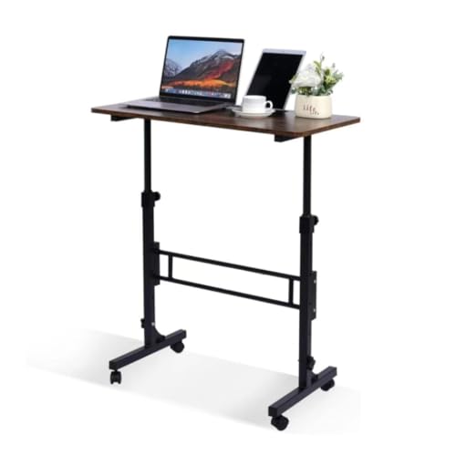 Leilaohu Höhenverstellbarer Schreibtisch Mit Rollen, Steh-Sitz-Tisch Für Homeoffice,Mobiler Computertisch,Weißer Stehschreibtisch,Kompatibel Mit Laufband Walking Pad, 80Cm X 40Cm Höhe 70-110Cm b Leilaohu Höhenverstellbarer Schreibtisch Mit Rollen, Steh-Sitz-Tisch Für Homeoffice,Mobiler Computertisch,Weißer Stehschreibtisch,Kompatibel Mit Laufband Walking Pad, 80Cm X 40Cm Höhe 70-110Cm b von Leilaohu