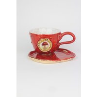 Pilz Set Becher Und Teller Ooak von LeilyCloud