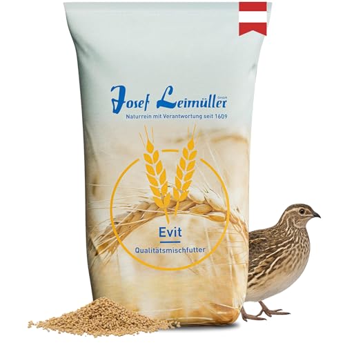 Leimüller Wachtelfutter 1kg [Premium] - AMA-Gütesiegel & gentechnikfreies Legewachtelfutter - Unterstützt Gesundheit von Legewachteln & Eierqualität von Leimüller